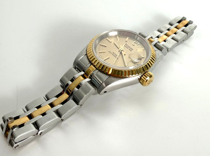 TUDOR PRINCESS OYSTERDATE STEEL AND GOLD 26MM WATCH