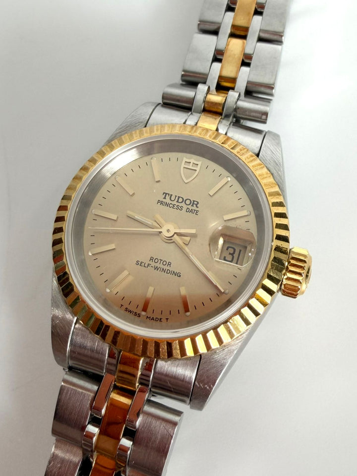 TUDOR PRINCESS OYSTERDATE STEEL AND GOLD 26MM WATCH