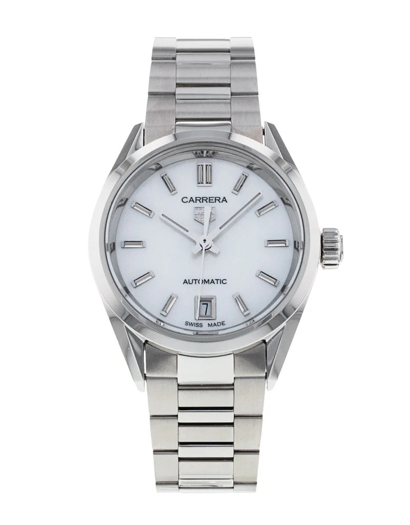 TAG HEUER CARRERA MOTHER OF PEARL 29MM LADIES WATCH