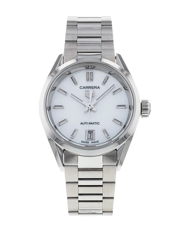 TAG HEUER CARRERA MOTHER OF PEARL 29MM LADIES WATCH