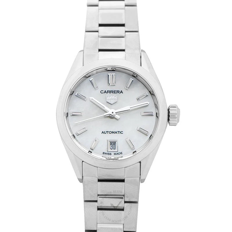 TAG HEUER CARRERA MOTHER OF PEARL 29MM LADIES WATCH