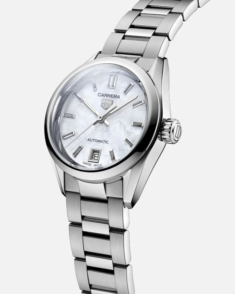 TAG HEUER CARRERA MOTHER OF PEARL 29MM LADIES WATCH