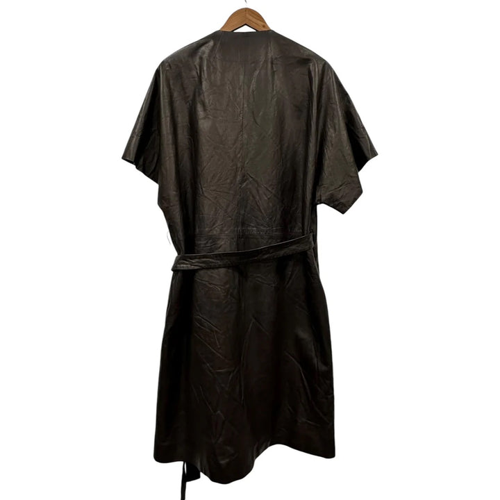 THE ROW LEATHER LEATHER WRAP LEATHER DRESS