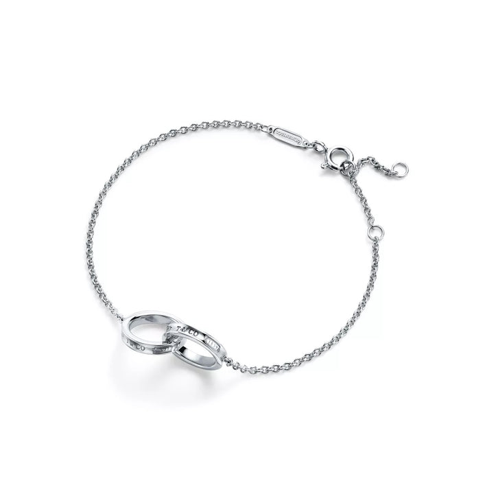 TIFFANY &amp; CO. 1837® INTERLOCKING CIRCLES STERLING SILVER CHAIN BRACELET