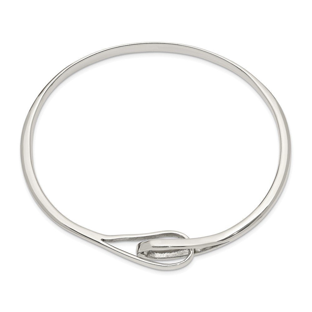 TIFFANY &amp; CO. STERLING SILVER 925 DOUBLE LOOP BANGLE BRACELET