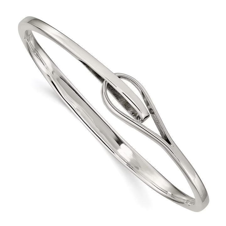 TIFFANY &amp; CO. STERLING SILVER 925 DOUBLE LOOP BANGLE BRACELET