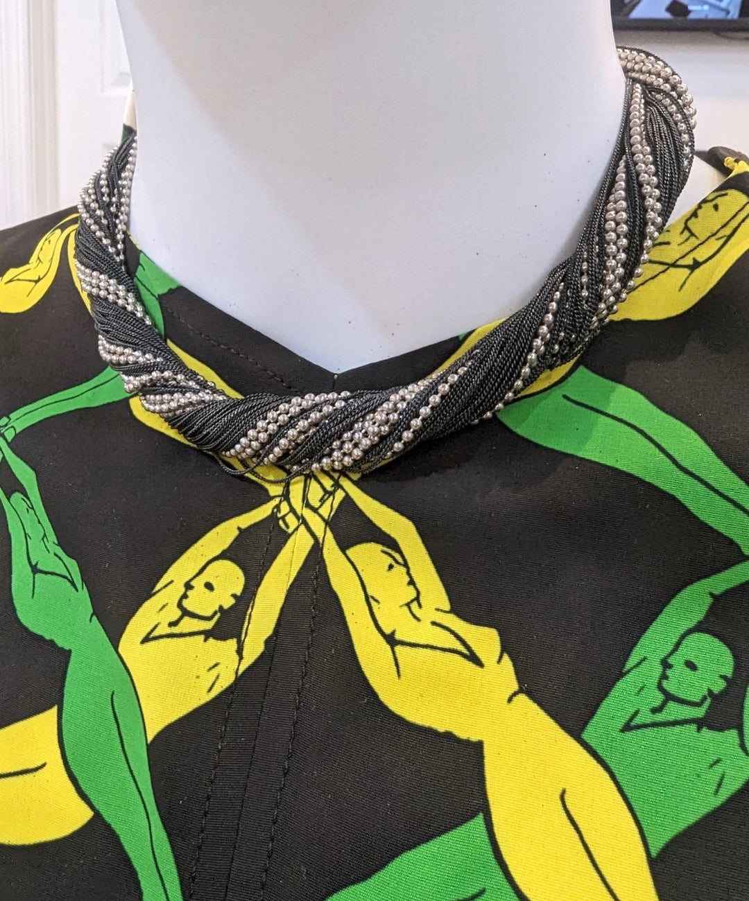 TIFFANY &amp; CO. VINTAGE STERLING SILVER MULTI CHAIN TORSADE NECKLACE