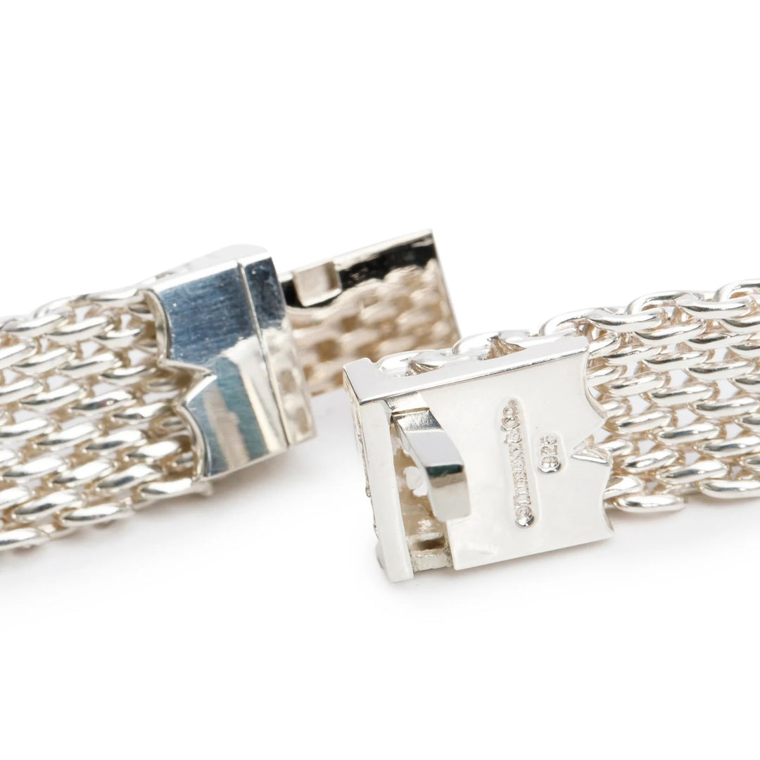 TIFFANY &amp; CO. SOMERSET MASH 925 STERLING SILVER NECKLACE