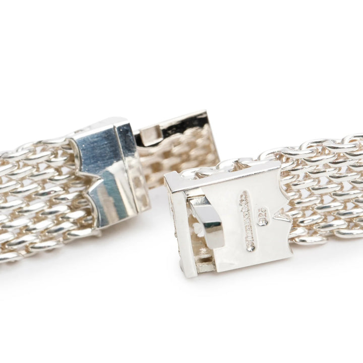 TIFFANY &amp; CO. SOMERSET MASH 925 STERLING SILVER NECKLACE