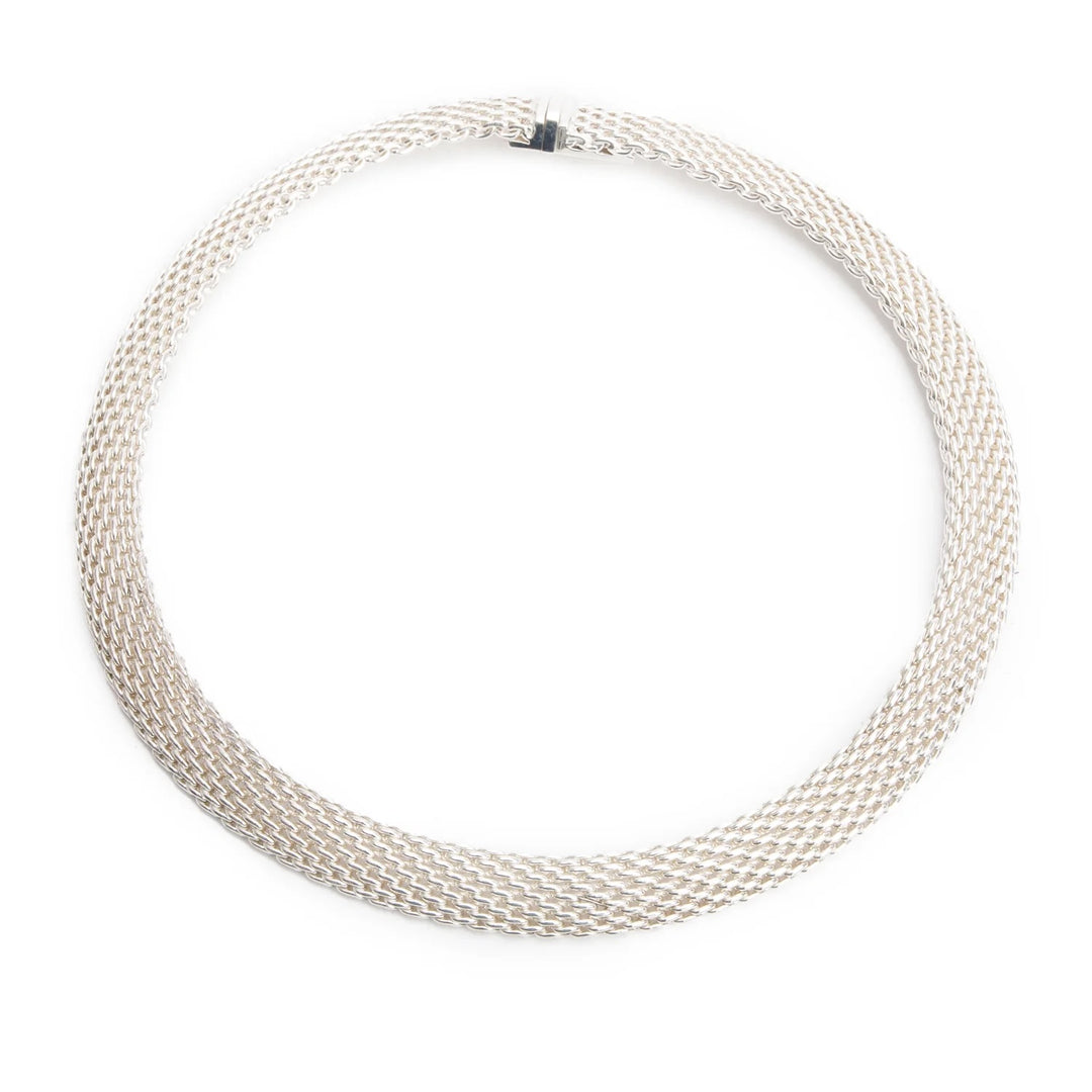 TIFFANY &amp; CO. SOMERSET MASH 925 STERLING SILVER NECKLACE