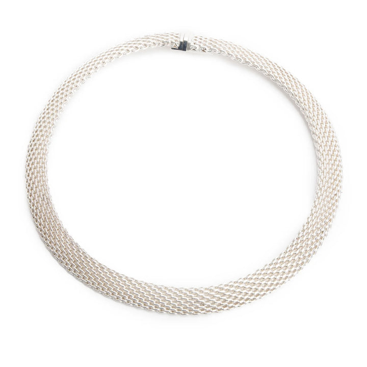 TIFFANY &amp; CO. SOMERSET MASH 925 STERLING SILVER NECKLACE