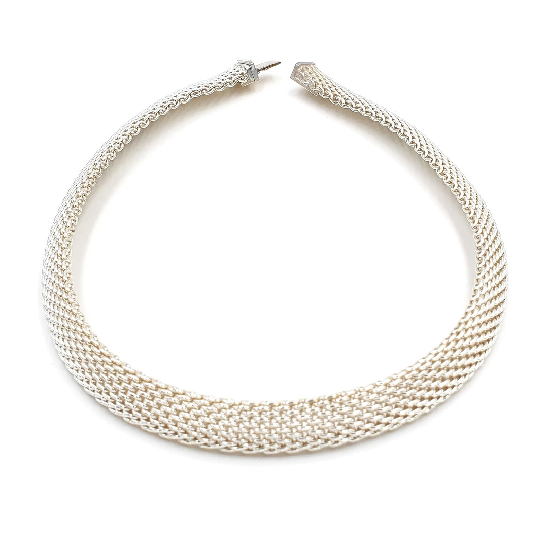 TIFFANY &amp; CO. SOMERSET MASH 925 STERLING SILVER NECKLACE