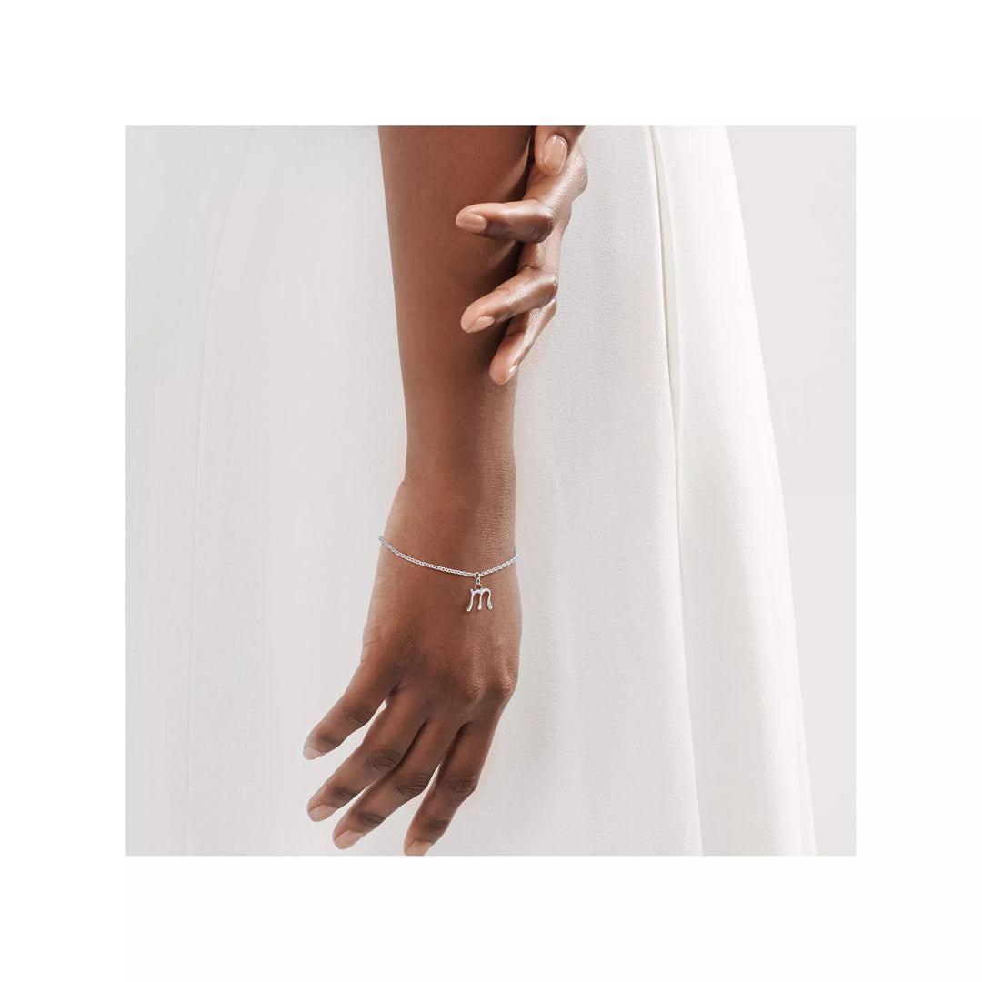 TIFFANY &amp; CO. ELSA PERETTI® STERLING SILVER "M" ALPHABET PENDANT BRACELET