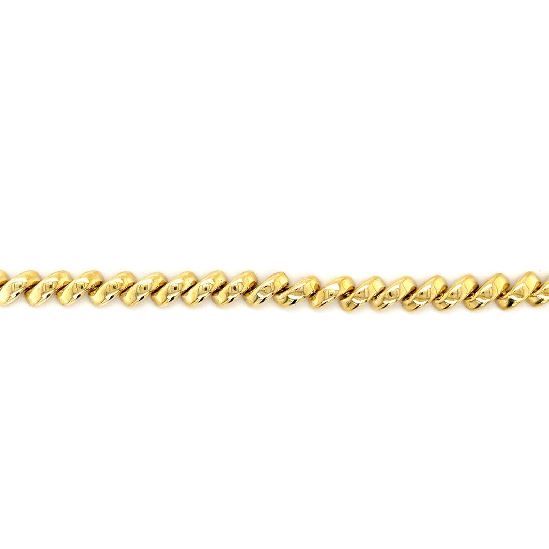 TIFFANY &amp; CO. SAN MARCO MACARONI LINK 14K YELLOW GOLD BRACELET