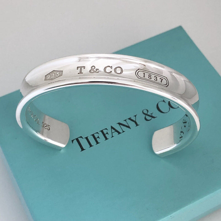 TIFFANY &amp; CO. STERLING SILVER 1837 CUFF BRACELET