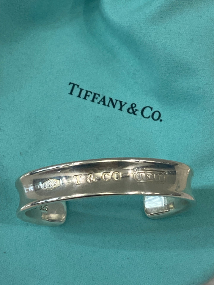 TIFFANY &amp; CO. STERLING SILVER 1837 CUFF BRACELET