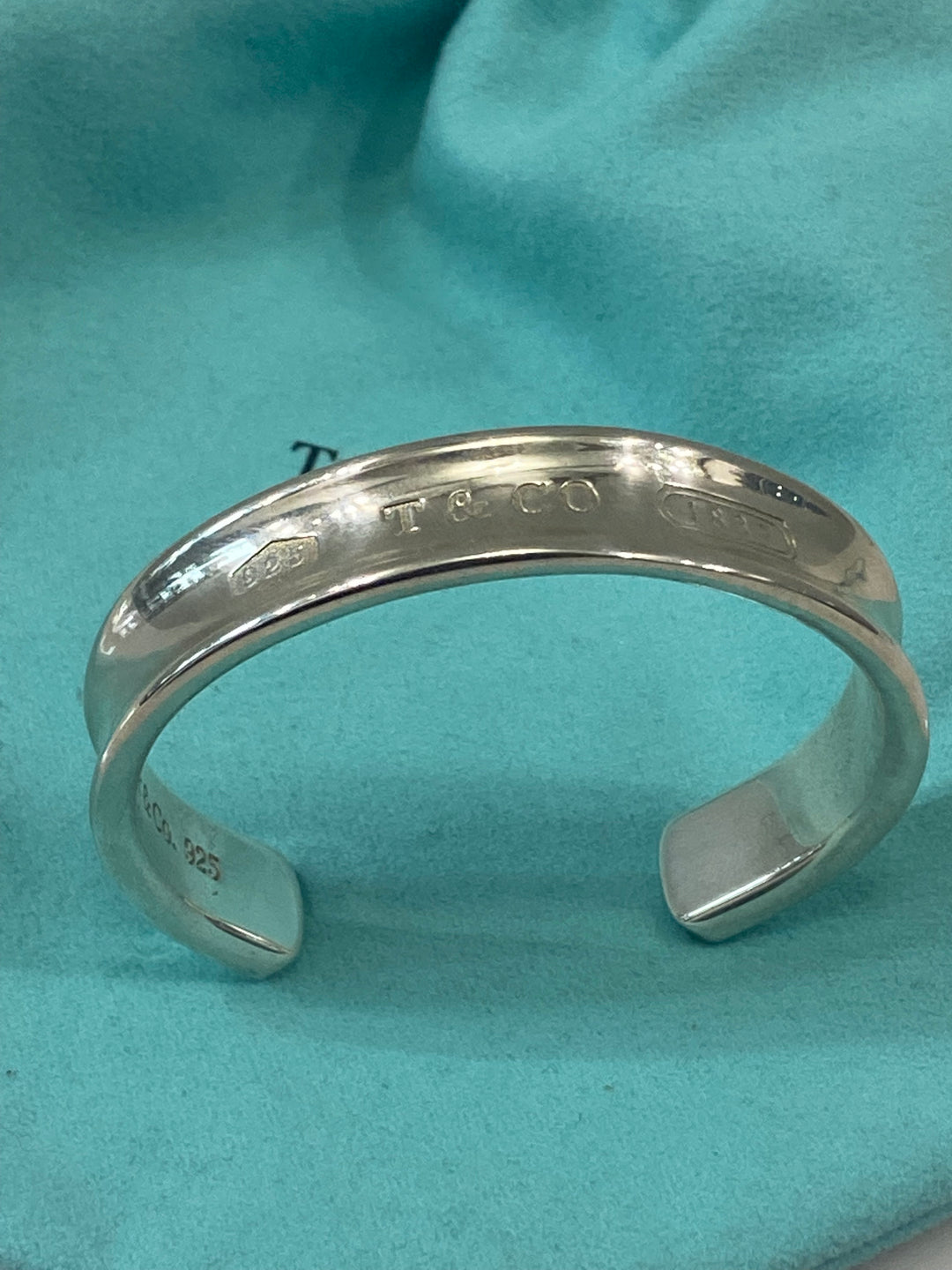TIFFANY &amp; CO. STERLING SILVER 1837 CUFF BRACELET