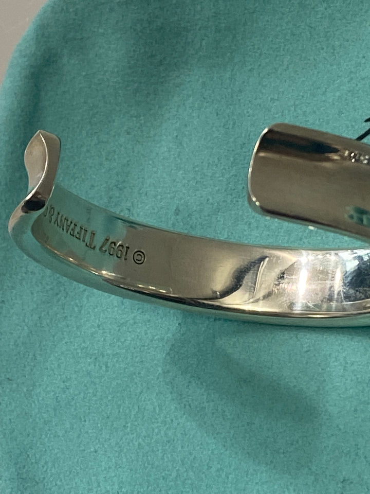 TIFFANY &amp; CO. STERLING SILVER 1837 CUFF BRACELET