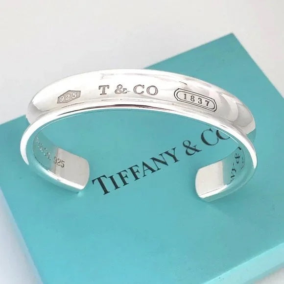 TIFFANY &amp; CO. STERLING SILVER 1837 CUFF BRACELET