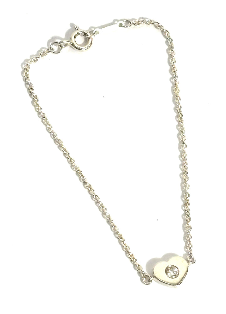 TIFFANY STERLING SILVER PALOMA PICASSO MODERN HEART DIAMOND PENDANT NECKLACE
