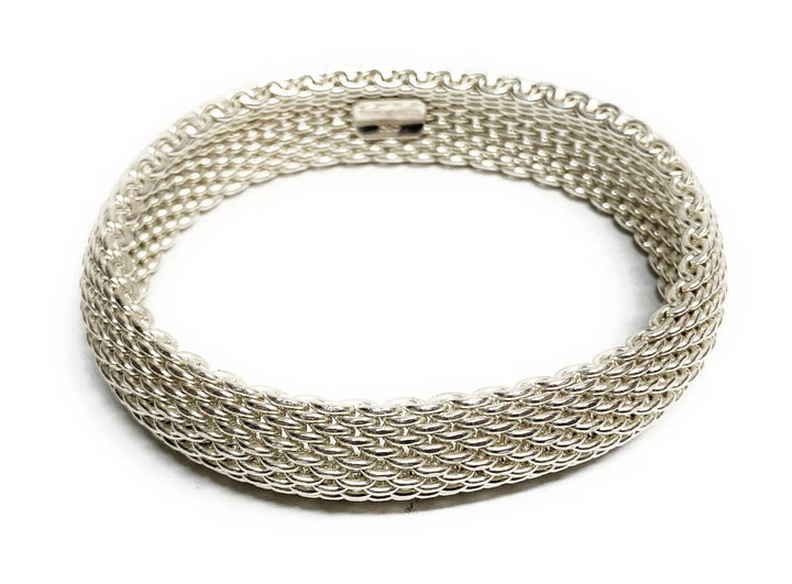 TIFFANY &amp; CO. STERLING SILVER SOMERSET MESH WEAVE BRACELET