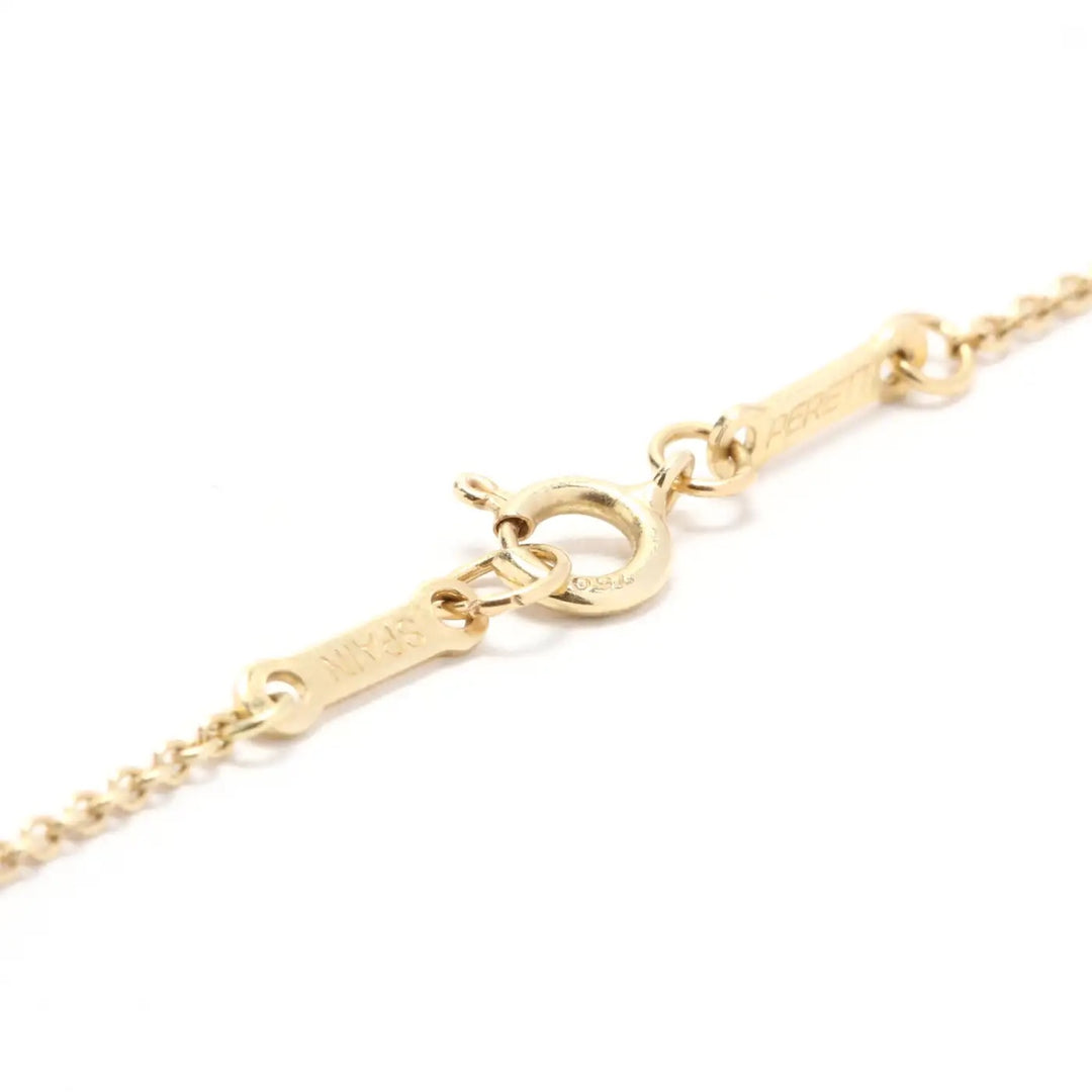 TIFFANY &amp; CO. ELSA PERETTI 18K GOLD SQUARE BOTTLE PENDANT NECKLACE