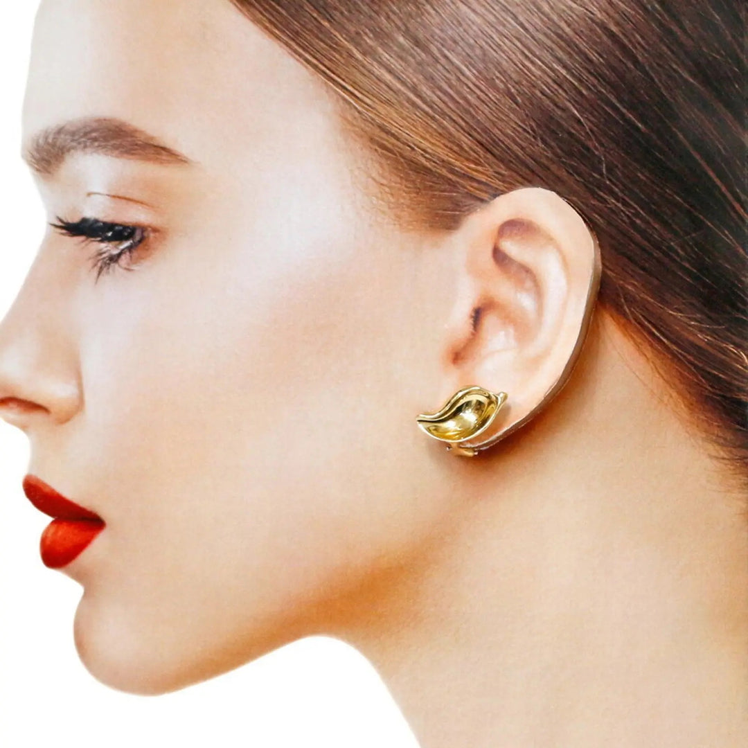TIFFANY &amp; CO. ELSA PERETTI 18K GOLD FEATHER