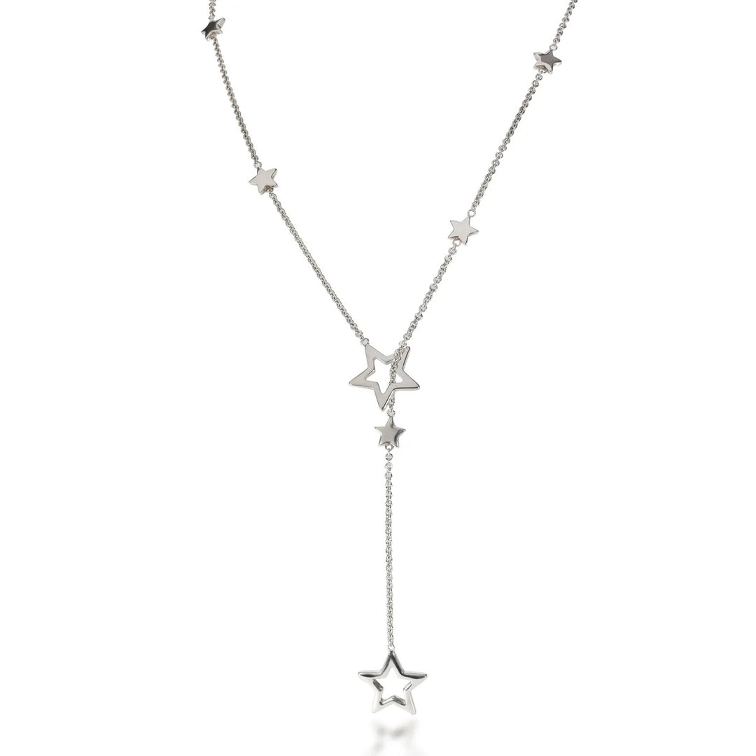 TIFFANY &amp; CO. STERLING SILVER STAR LARIAT NECKLACE