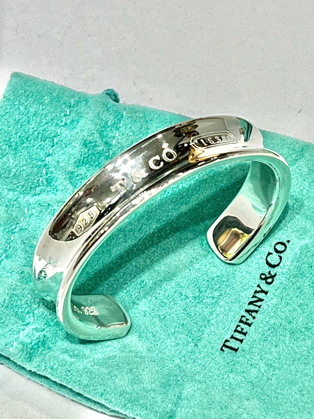 TIFFANY &amp; CO. STERLING SILVER 1837 CUFF BRACELET