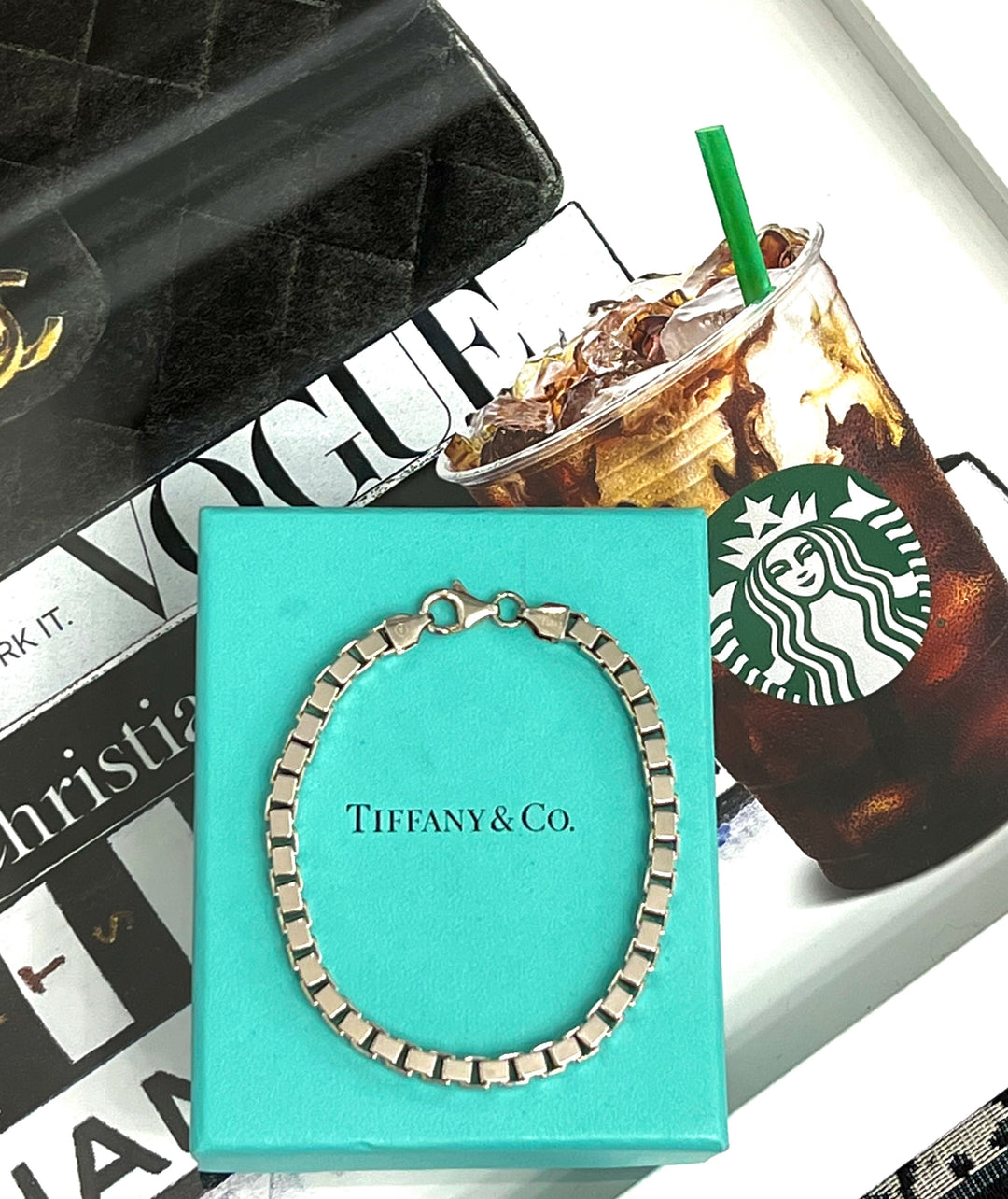 TIFFANY &amp; CO. STERLING SILVER VENETIAN BOX LINK BRACELET