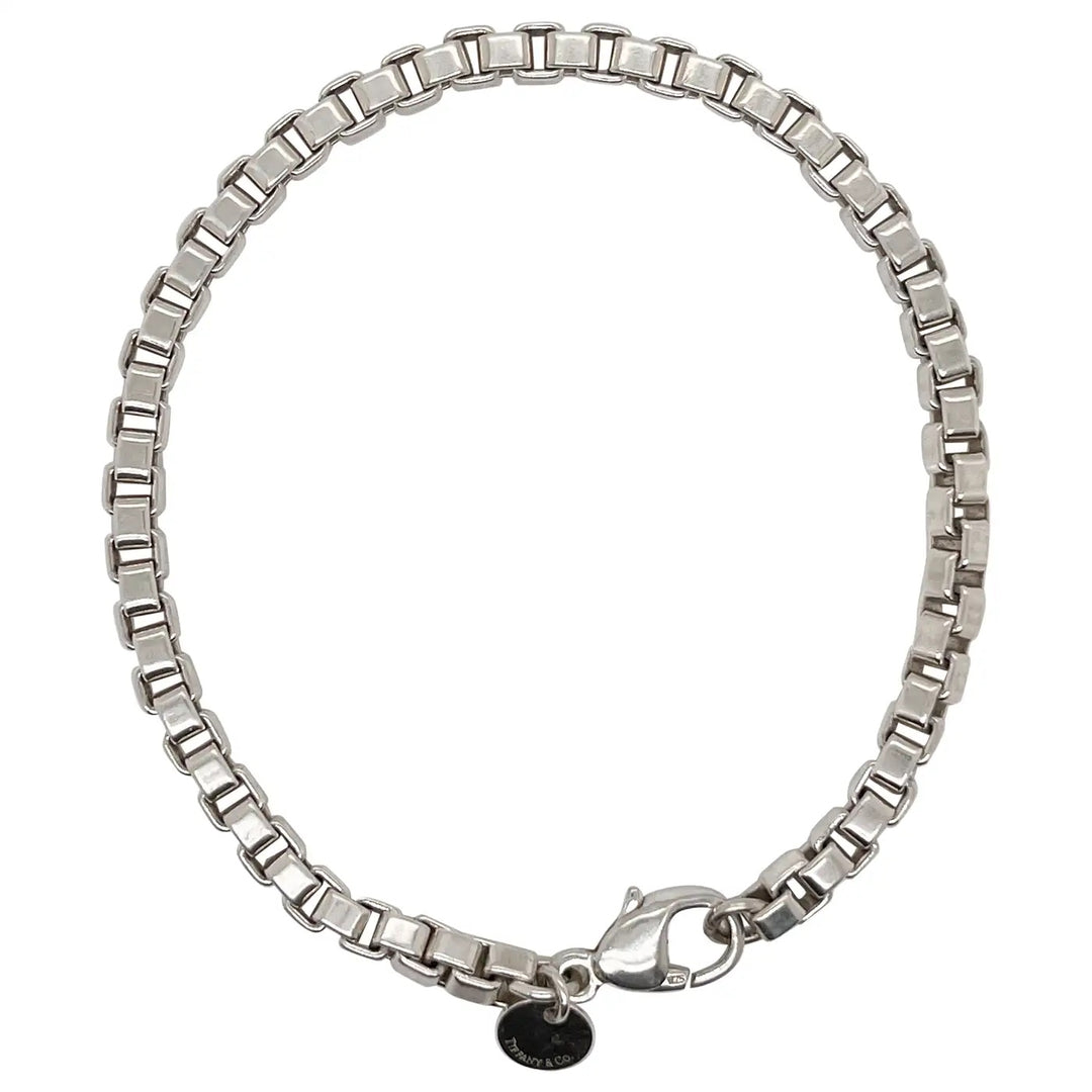 TIFFANY &amp; CO. STERLING SILVER VENETIAN BOX LINK BRACELET