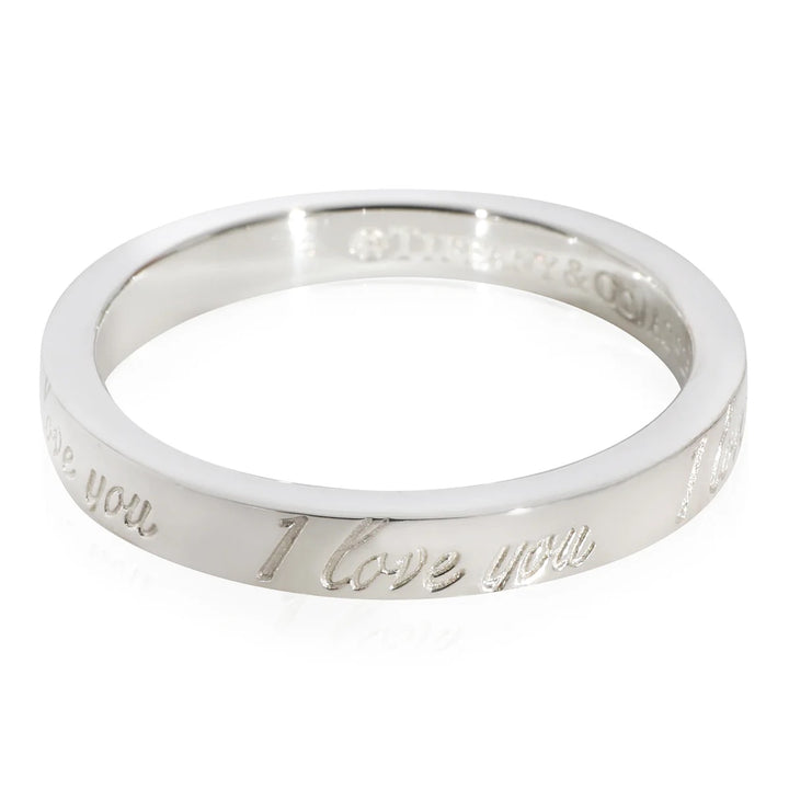 TIFFANY &amp; CO. STERLING SILVER I LOVE YOU RING BAND