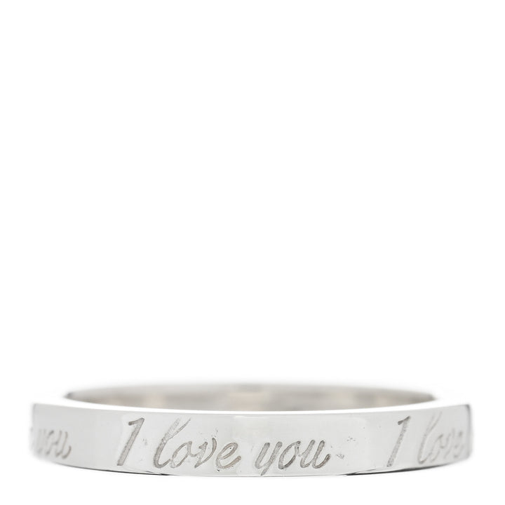 TIFFANY &amp; CO. STERLING SILVER I LOVE YOU RING BAND