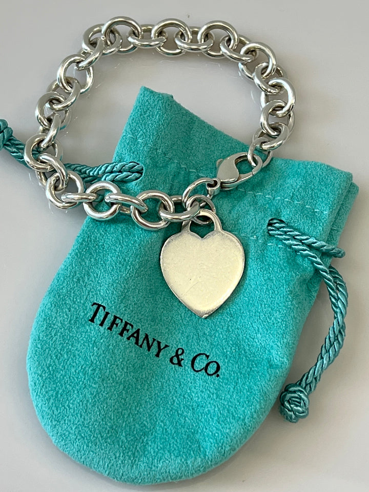 TIFFANY &amp; CO. STERLING SILVER HEART TAG BRACELET