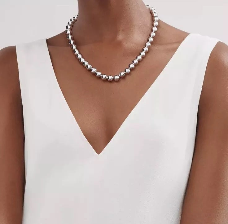 TIFFANY &amp; CO. HARDWEAR BALL STERLING SILVER NECKLACE