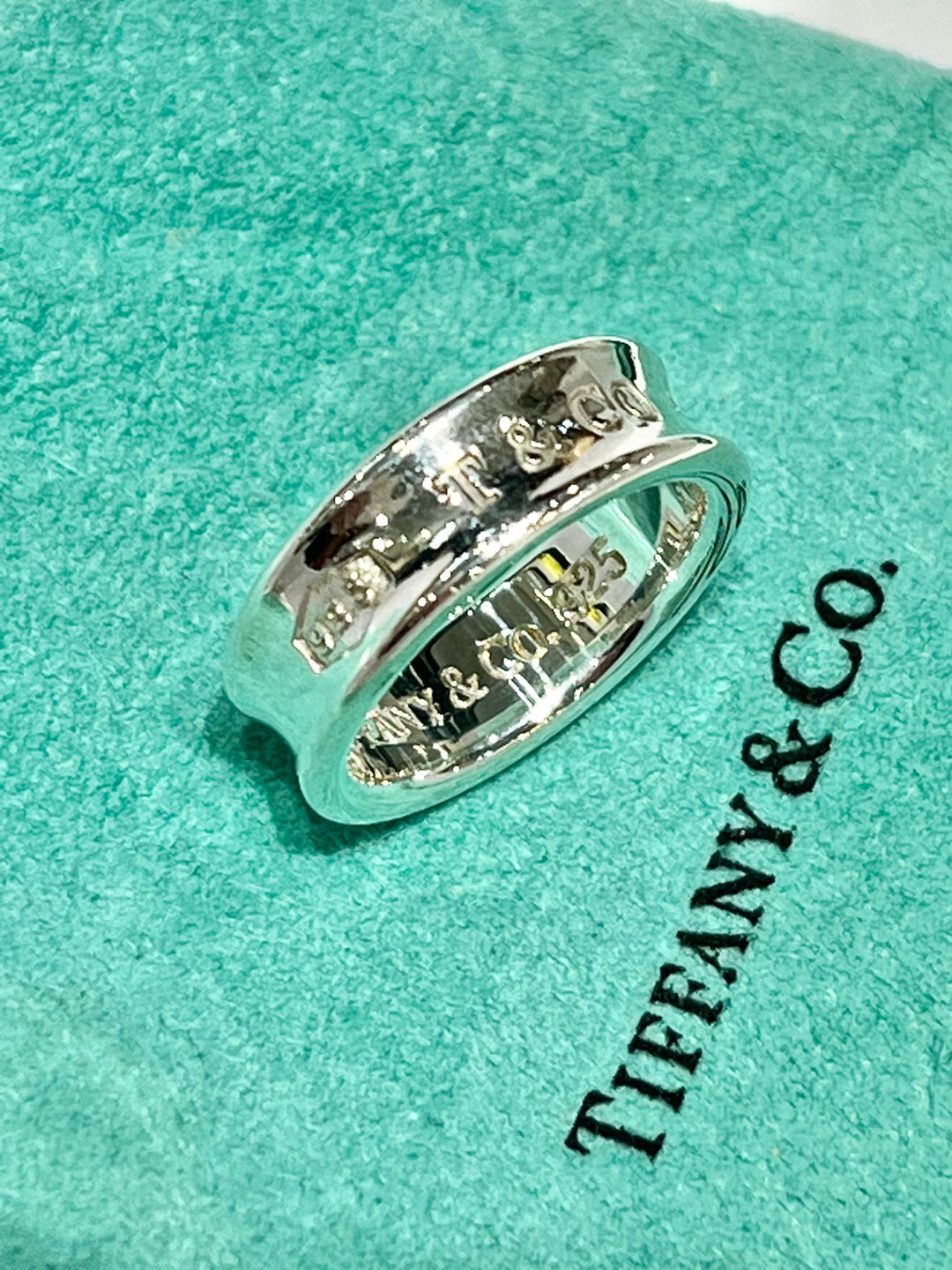 TIFFANY &amp; CO. STERLING SILVER 1837 RING