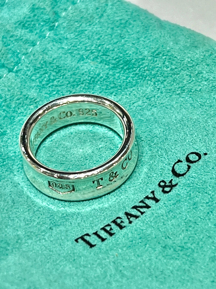 TIFFANY &amp; CO. STERLING SILVER 1837 RING