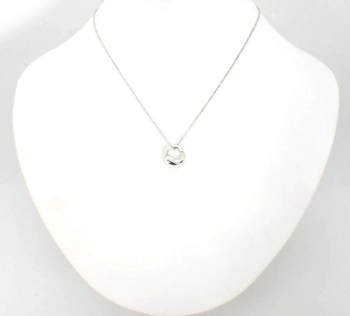 TIFFANY &amp; CO ETERNAL CIRCLE ELSA PERETTI STERLING SILVER NECKLACE