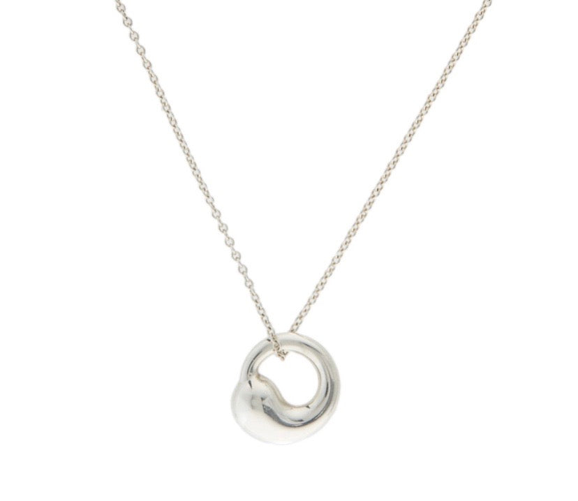 TIFFANY &amp; CO ETERNAL CIRCLE ELSA PERETTI STERLING SILVER NECKLACE