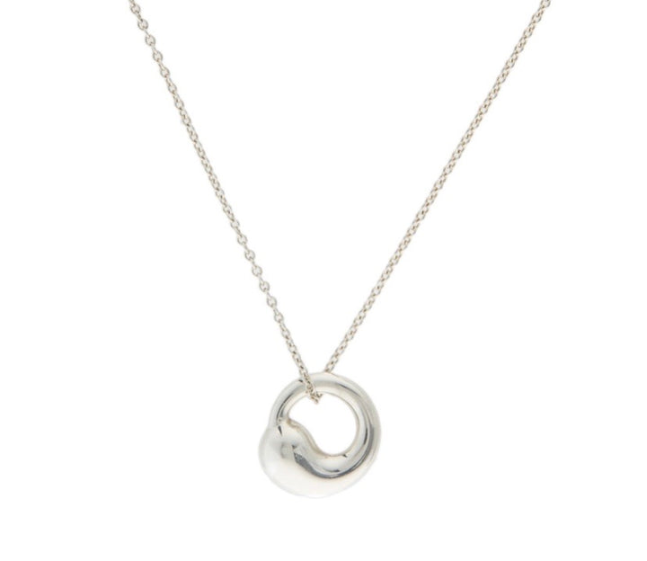 TIFFANY &amp; CO ETERNAL CIRCLE ELSA PERETTI STERLING SILVER NECKLACE