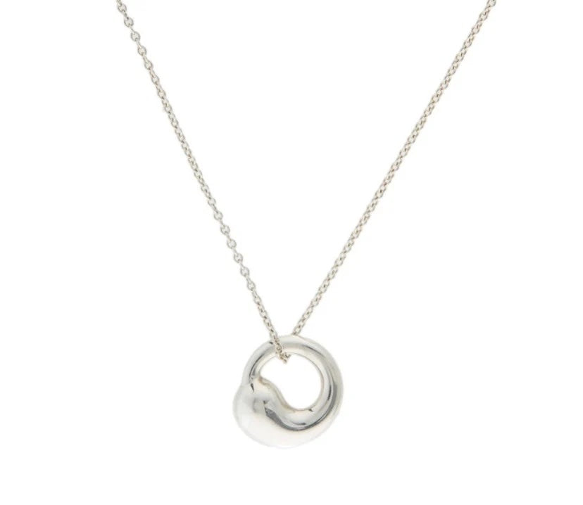 TIFFANY &amp; CO ETERNAL CIRCLE ELSA PERETTI STERLING SILVER NECKLACE