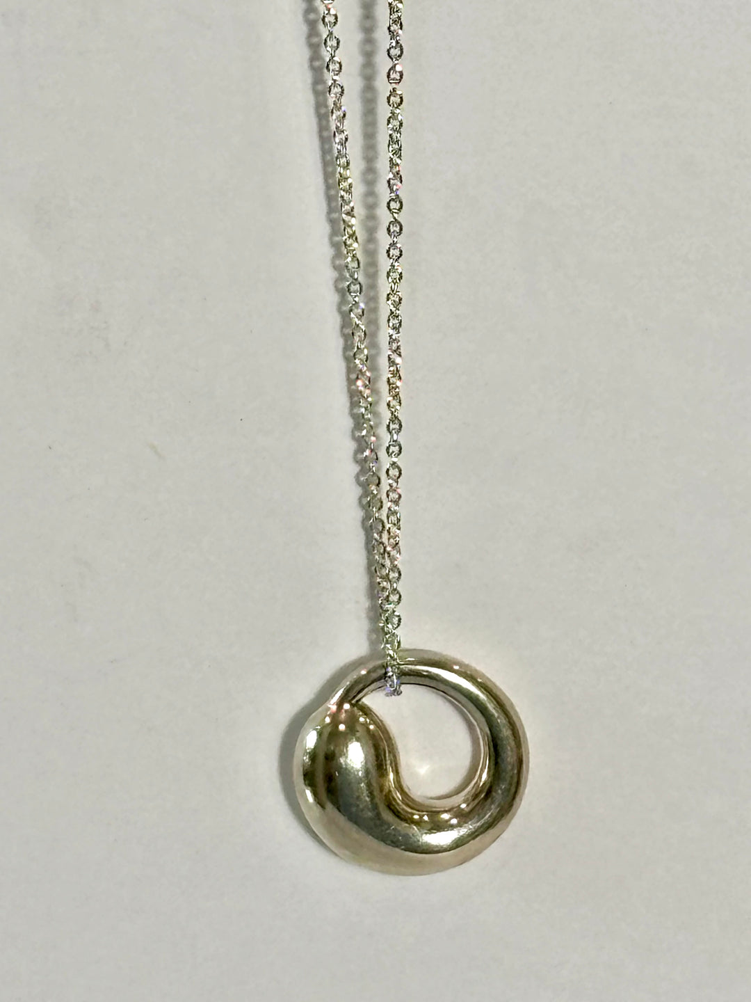 TIFFANY &amp; CO ETERNAL CIRCLE ELSA PERETTI STERLING SILVER NECKLACE