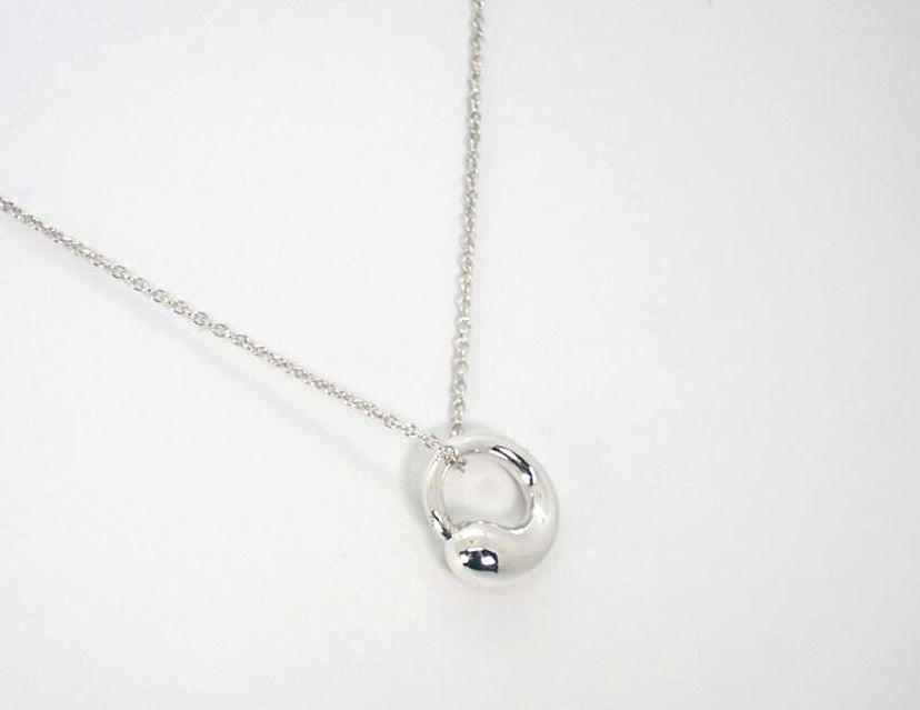 TIFFANY &amp; CO ETERNAL CIRCLE ELSA PERETTI STERLING SILVER NECKLACE