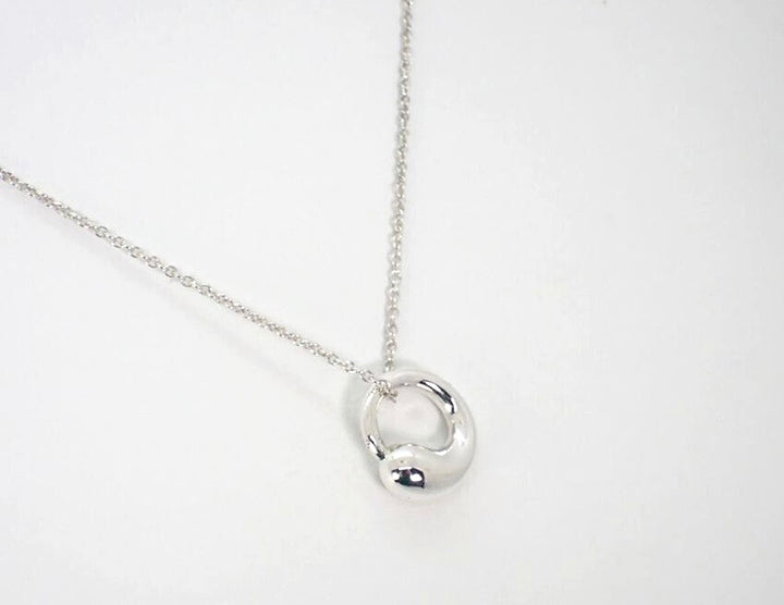 TIFFANY &amp; CO ETERNAL CIRCLE ELSA PERETTI STERLING SILVER NECKLACE