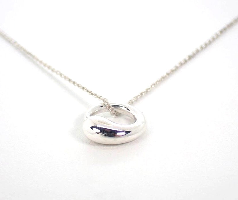 TIFFANY &amp; CO ETERNAL CIRCLE ELSA PERETTI STERLING SILVER NECKLACE