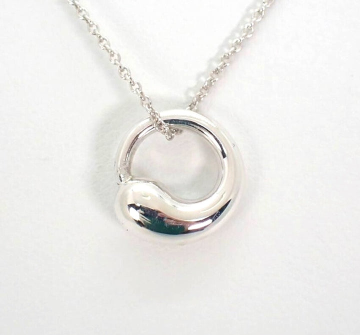 TIFFANY &amp; CO ETERNAL CIRCLE ELSA PERETTI STERLING SILVER NECKLACE