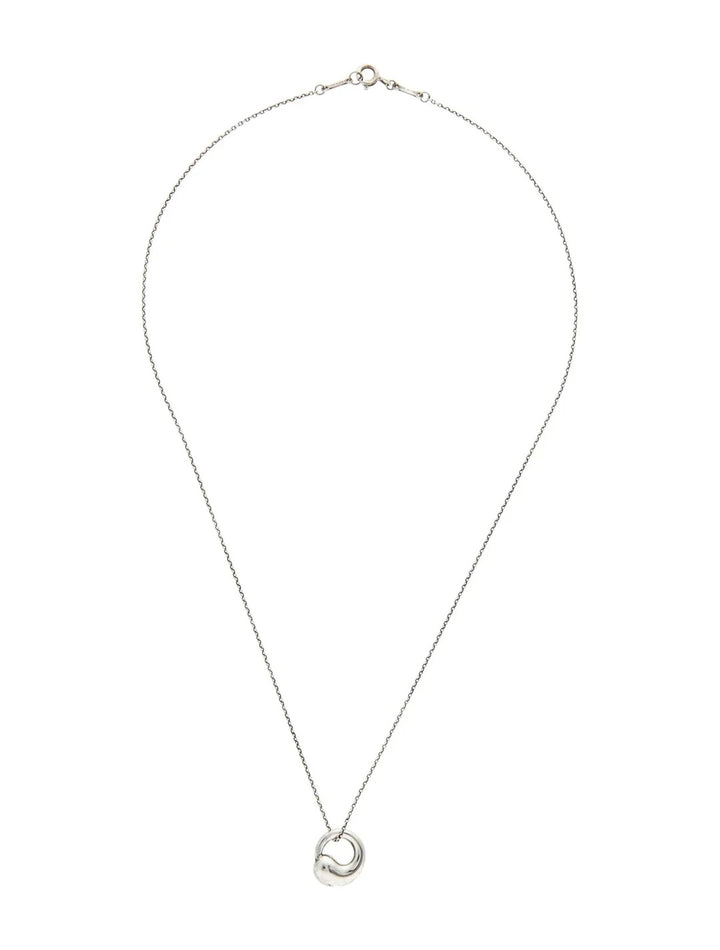TIFFANY &amp; CO ETERNAL CIRCLE ELSA PERETTI STERLING SILVER NECKLACE