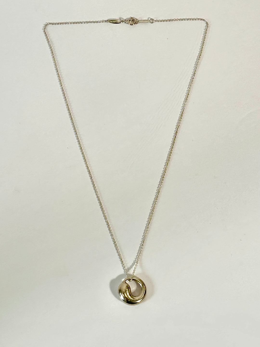 TIFFANY &amp; CO ETERNAL CIRCLE ELSA PERETTI STERLING SILVER NECKLACE
