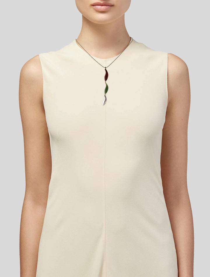 TIFFANY &amp; CO. FRANK GEHRY WOOD &amp; JADE FISH PENDANT NECKLACE