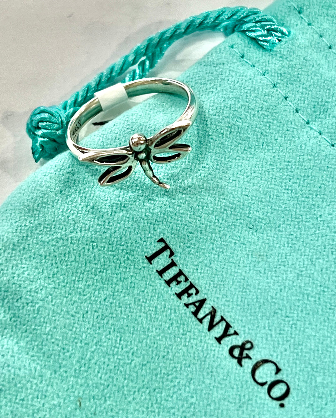 TIFFANY &amp; CO. STERLING SILVER DRAGONFLY RING